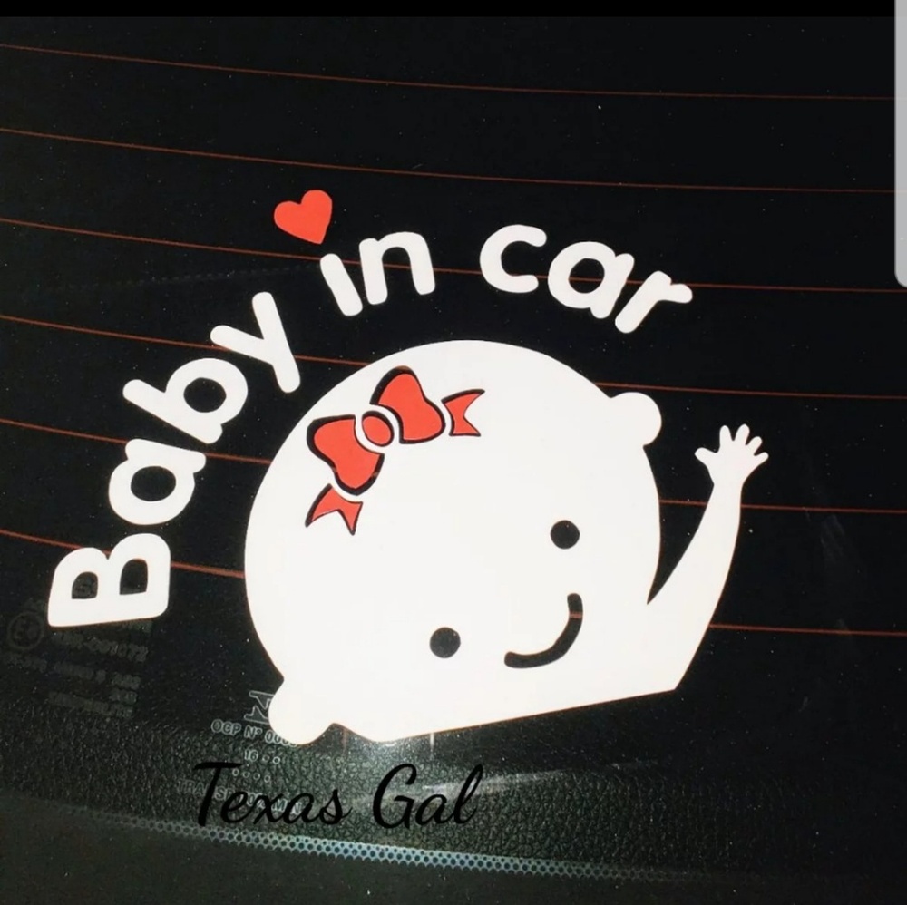 'Baby in Car' decal